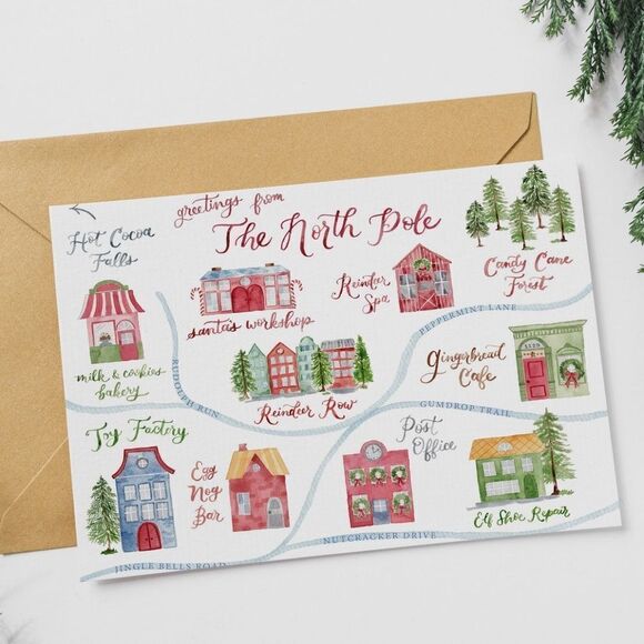 North Pole Christmas Cards Set - Picture 3 of 7